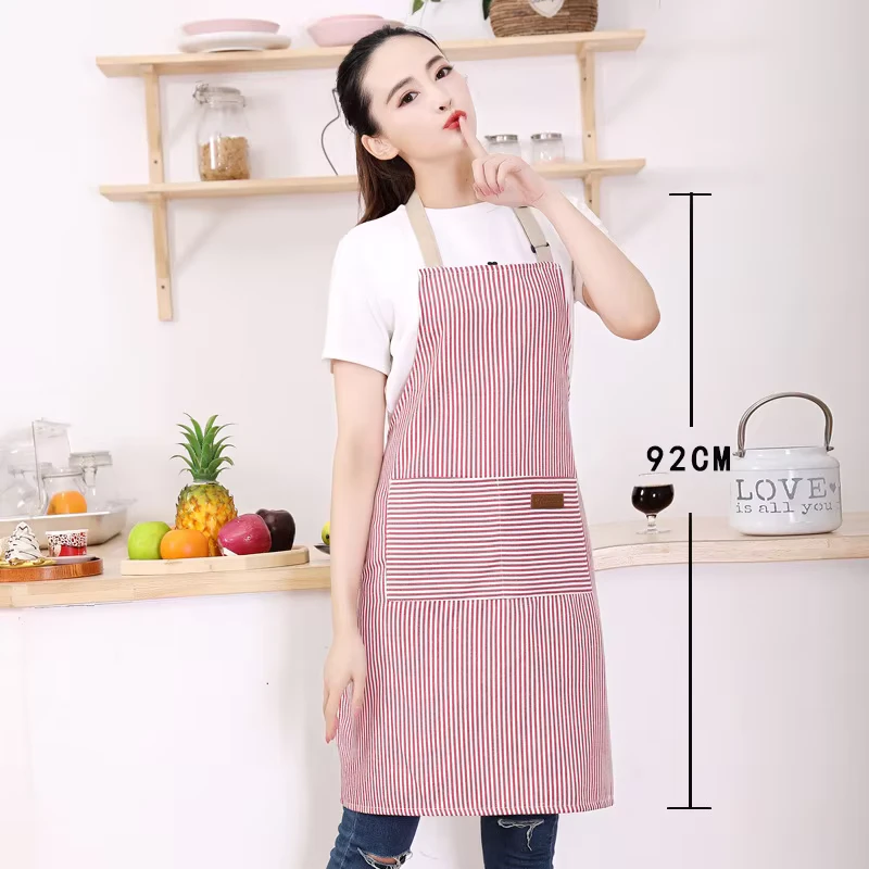 Stain-Resistant Striped Poly-Cotton Hostess Apron