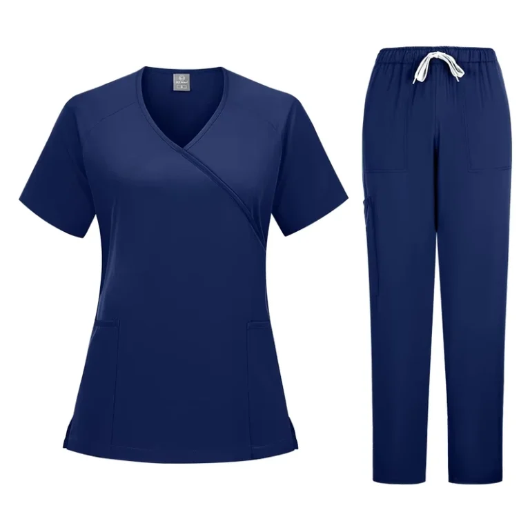 Stand-Up-Collar-Casual-Four-Season-Medical-Scrub-Uniform