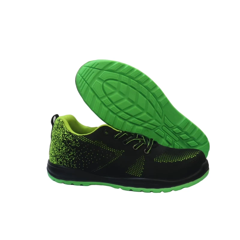 Steel Toe Puncture-Proof Work Boots with Knit Upper and Breathable Mesh Lining