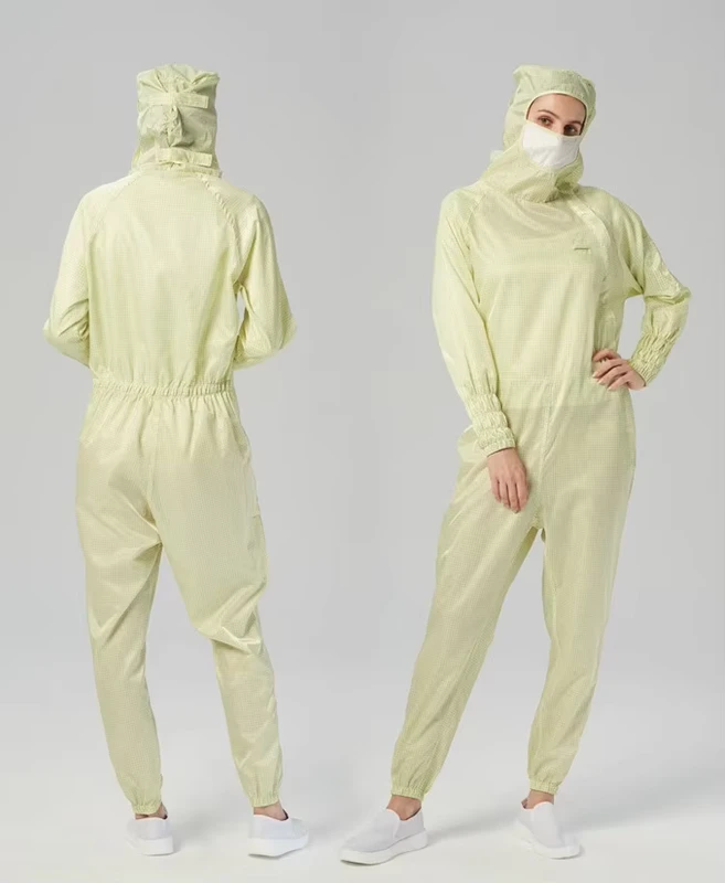 Sterilizable-Antistatic-Level-B-Splash-Protective-Hooded-Autoclave-Polyester-Coverall-Cleanroom-Factory