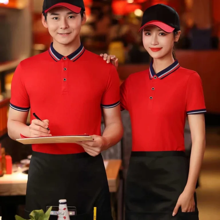 Stock-Oversized-Office-Tshirt-for-Men-Polo-Shirts-Woman-Red-Colour-Shirt-Clothes-Restaurants-Staff-Uniforms-Polo-for-Women