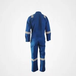 Stock or Customized Aramid Inherent Flame Retardant FR Breathable Unisex Coverall Royal Blue Color for Oil Industry Use