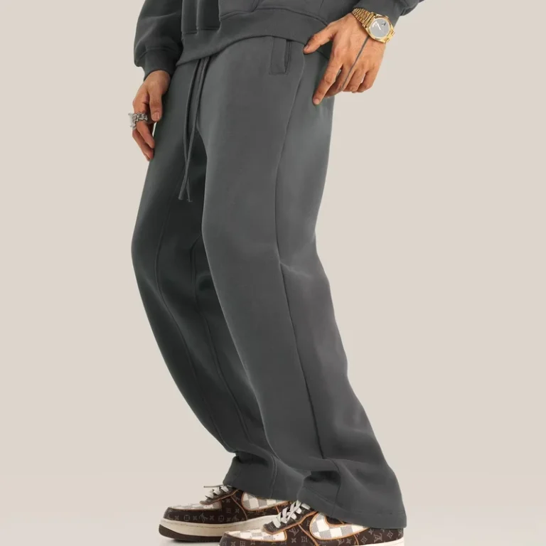 Straight-Leg-Blank-Track-Mens-Winter-Sport-Pants-Casual-Fleece-Joggers-Custom-Logo
