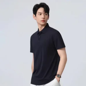 Streetwear Golf Color Mens Oversized Combination Summer Short Sleeved for Polo Shirt for Work Knitted Fabric