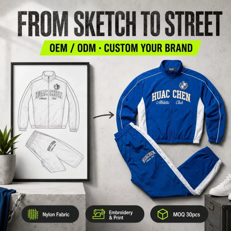 Streetwear-Mens-Royal-Blue-Tracksuit-Athletic-Club-Applique-Embroidered-Crinkle-Nylon-Jacket-Sweatpants-Set-OEM-Custom-Apparel