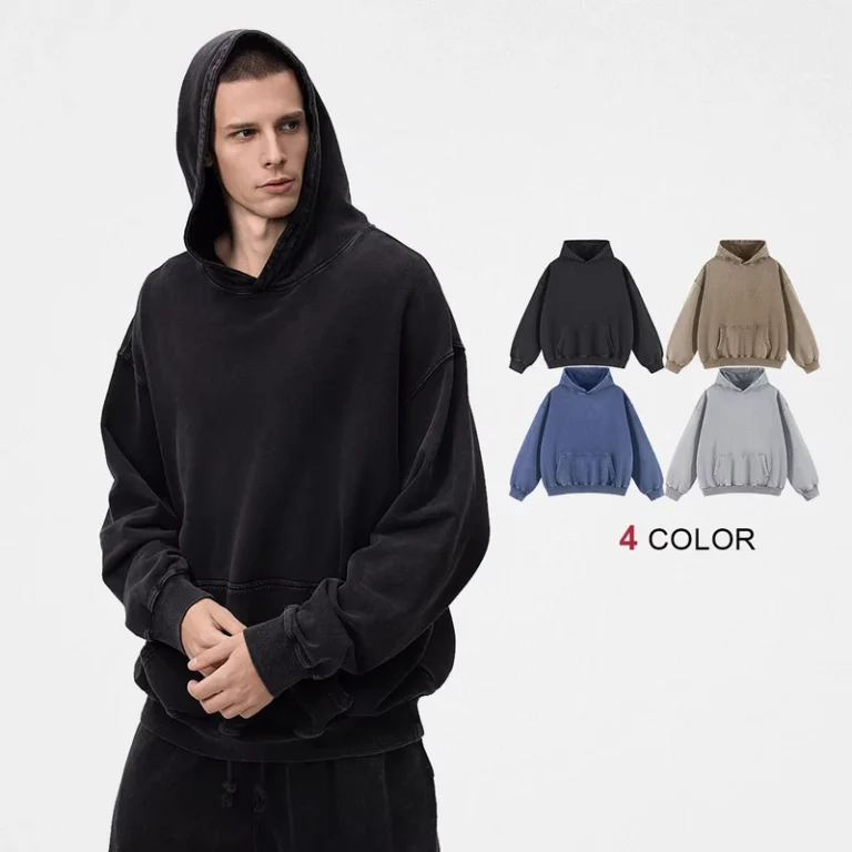 Streetwear-Vintage-Thick-Oversized-Hoodie-Heavyweight-Blank-Terry-Hoodie-Custom-Cotton-Men-Hoodie