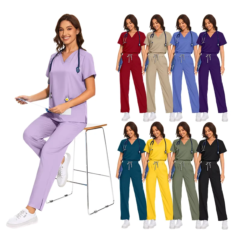 Stretch Women's Surgical Scrub Set for Medical and Beauty Salon Work