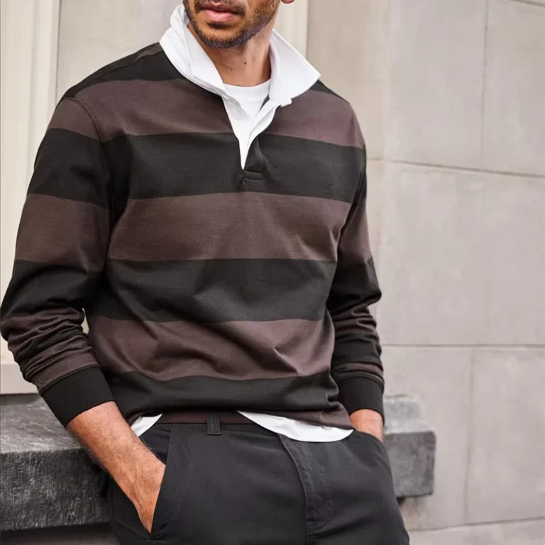 Striped-Custom-Tee-Cotton-Long-Sleeve-Polo-Top-Chocolate-Striped-Tee-Striped-Oversized-Long-Sleeve-T-shirt