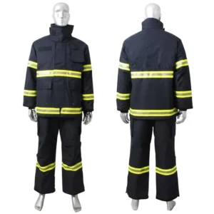 Structural Firefighting Suit Cotton Navy Blue Protective Clothing