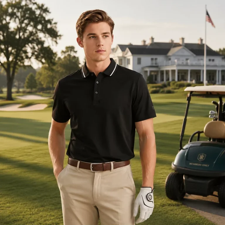 Structured-Performance-Knit-4-Way-Stretch-Moisture-Wicking-Golf-Polo-Shirt