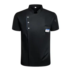 Stylish 3 Button Chef Coat Men Women Restaurant Uniforms in Twill Fabric Comfortable Easy Cleaning Breathable Kitchen Hotel Work