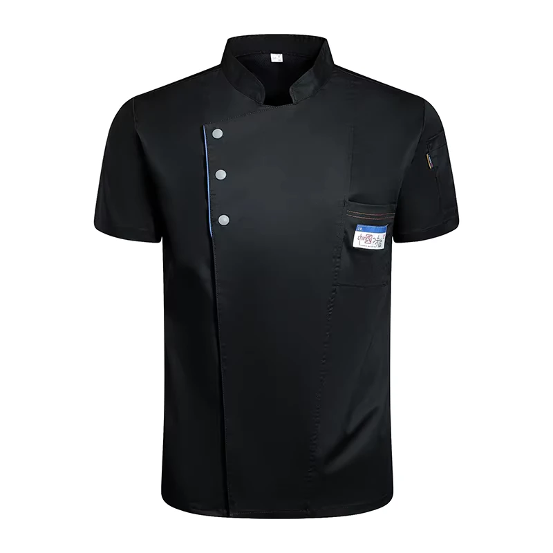 Stylish 3 Button Chef Coat Men Women Restaurant Uniforms in Twill Fabric Comfortable Easy Cleaning Breathable Kitchen Hotel Work