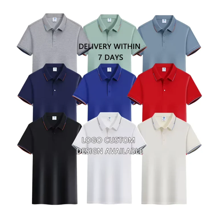 Stylish-Mens-Short-Sleeved-Knitted-Breathable-Cotton-Shirt-High-Quality-Business-Casual-Lapel-Blank-Customizable-Print