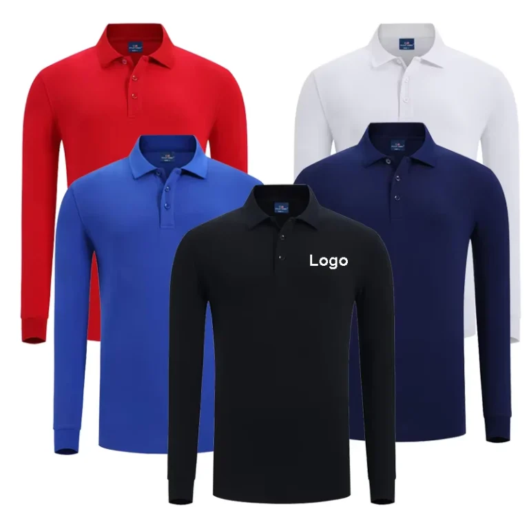 Sublimation-Golf-Polo-Shirt-Long-Sleeve-100-Cotton-Button-Up-Unisex