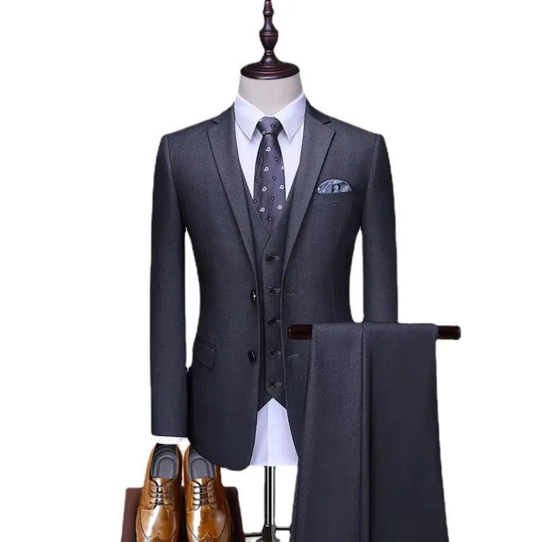 Suit-Boutique-Breathable-Waterproof-Slim-Fitting-Tuxedo-Solid-Color-Mens-Business-Office-Casual-Formal-Attire-Groom-Wedding