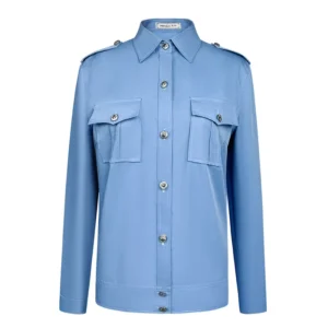 Summer Blue Unisex Long and Short Sleeve Ripstop Cotton Polyester Safety Uniform Shirt for Construction Work Custom Logo
