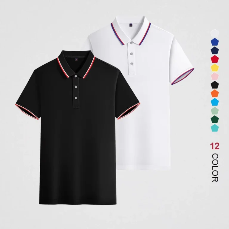 Summer-Breathable-180GSM-Pique-Short-Sleeve-100-Cotton-Plain-Polo-Shirt-Custom-Logo-Screen-Print-Polo-Shirts