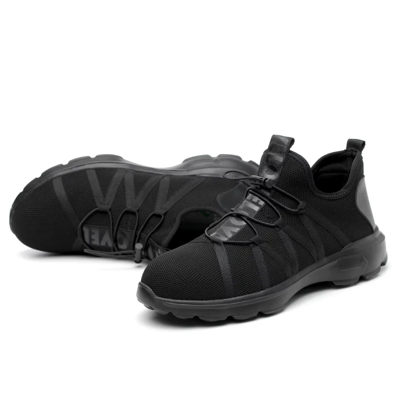 Summer Breathable Knit Mesh Steel Toe Oil Proof Puncture Resistant Sole Safety Shoes for Electrical Foot Protection