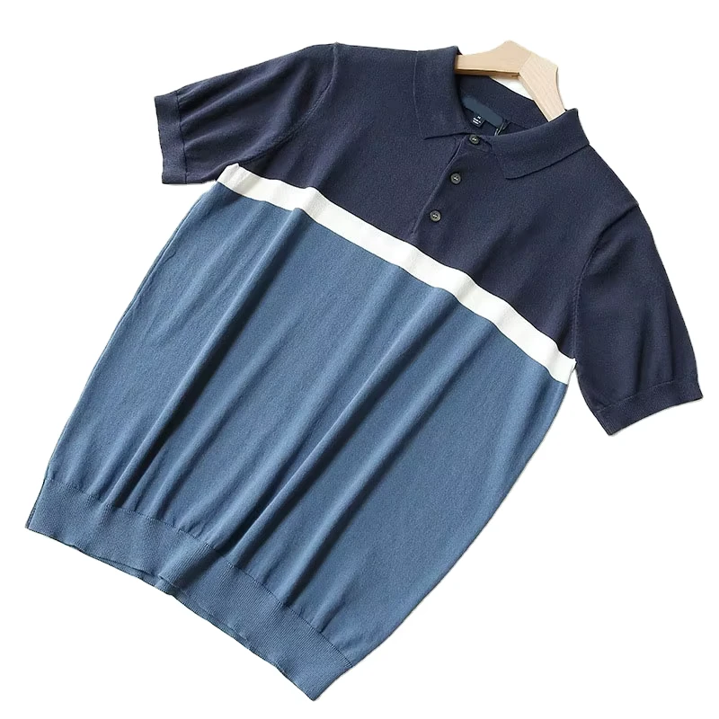 Summer Casual Custom Slim Fit Knitted Short Sleeves Shirts Mens High Quality Golf Polo T Shirts