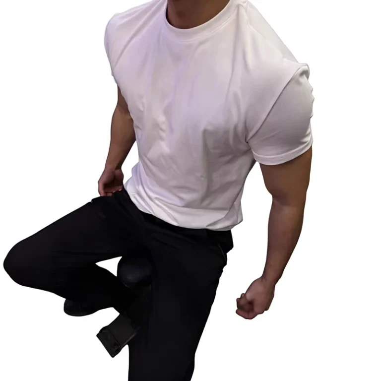 Summer-Classic-Style-7A-Antibacterial-Cool-Feel-Moisture-Wicking-Loose-Fitting-Cotton-Blend-Short-Sleeve-Fitness-T-Shirt-Men