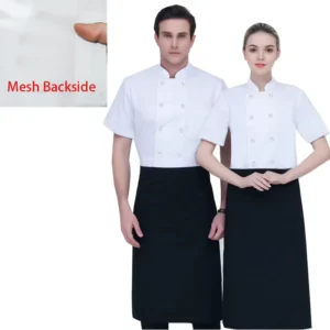 Summer Cool Mesh Back Chef Jacket Cool Chef Jackets Chef Coats Short Sleeve