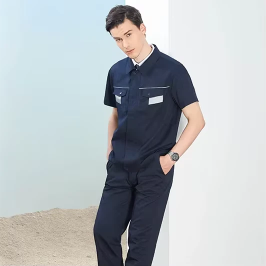 Summer Custom Short Sleeve Polo Shirts and T-Shirts for Corporate and Industrial Work Uniforms