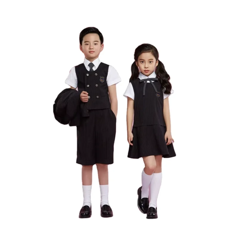 Summer-Girls-School-Uniform-White-Cotton-Polyester-Shirt-and-Dress