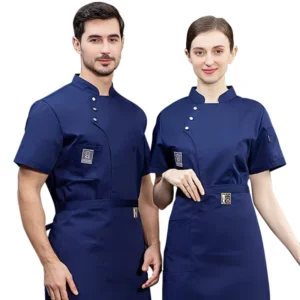 Summer Hotel Catering Baking Overalls Men’s Short Sleeves Chef Uniform Kitchen