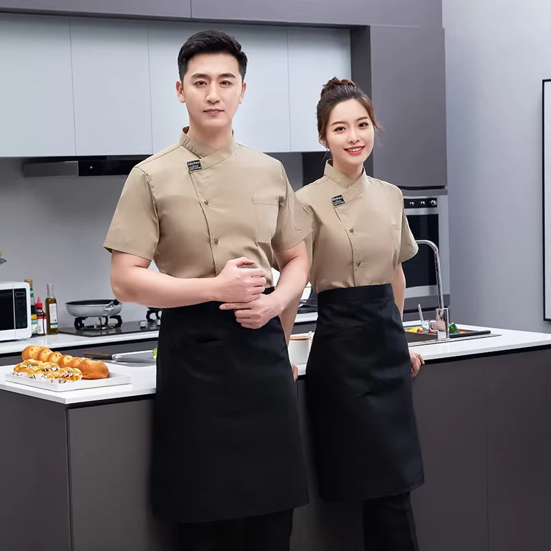 Summer Men Chef Jackets Comfortable Breathable Chef Hotel Restaurant Cafe Catering Chef Work Uniform Clothing for Women
