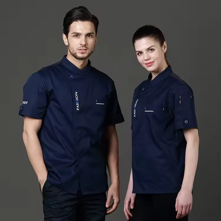 Summer Men's and Women's Breathable Chef Jacket for Restaurant, Pizza, Sushi, or Bakery