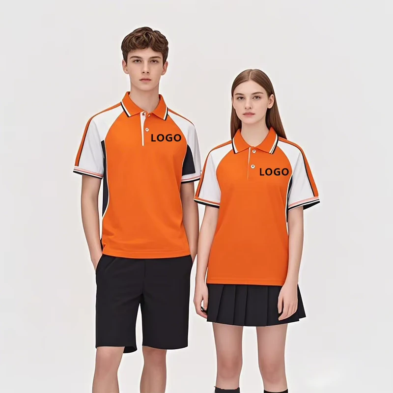 Summer New Student School Uniform Set With Custom Sportswear for Boys and Girls School Uniform Cotton Class Uniform