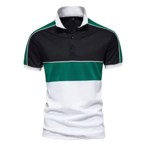 Summer Plus Size Men Polo Shirt Patchwork Color Block Mens Polo T Shirts Premium Original Polo Shirts