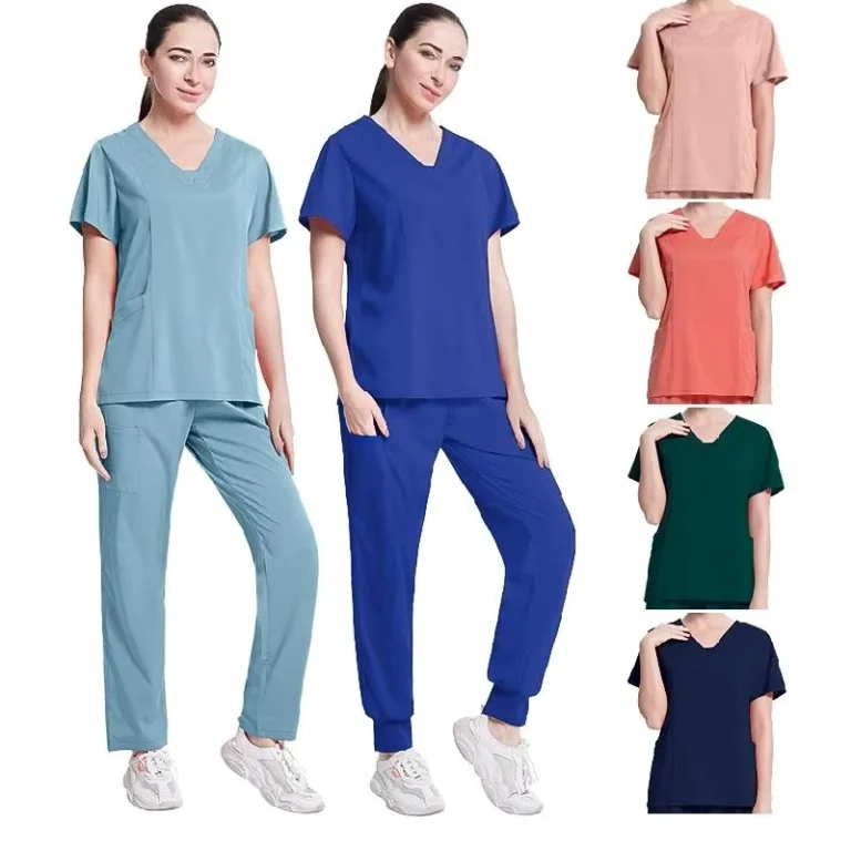 Summer-Plus-Size-Nursing-Scrubs-Suits-Woven-Fabric-Custom-Logo-for-Doctors-and-Nurses-Jumpsuit