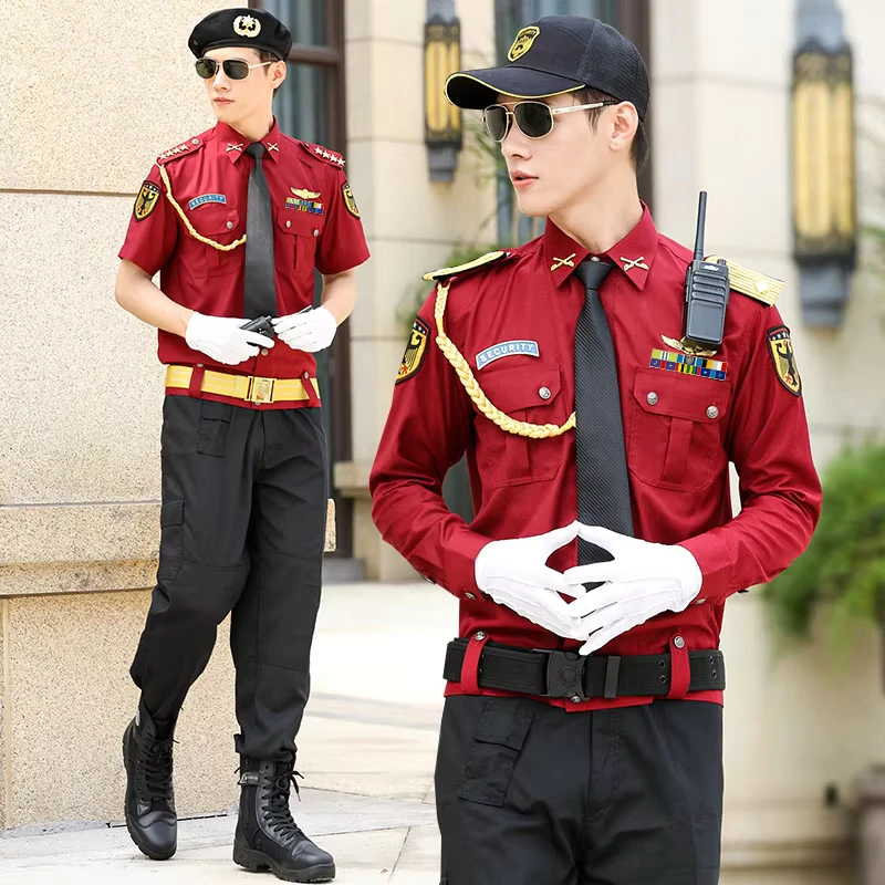 Summer Security Guard Uniform Jacket and Shirt with Black Pants