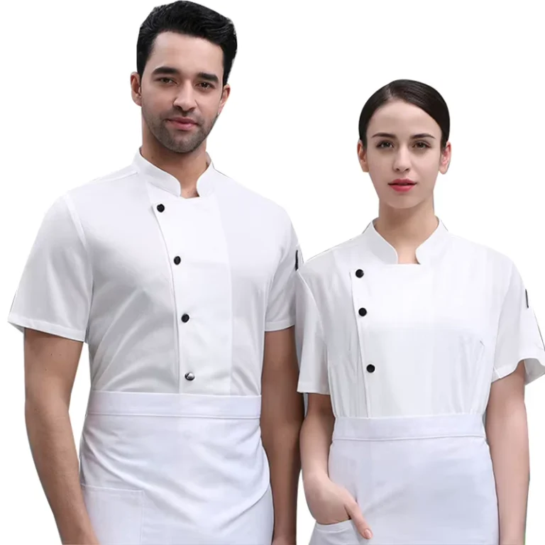 Summer-Short-Sleeves-Chef-Jacket-Bartender-Uniform-Executive-Chef-Coat-Mesh