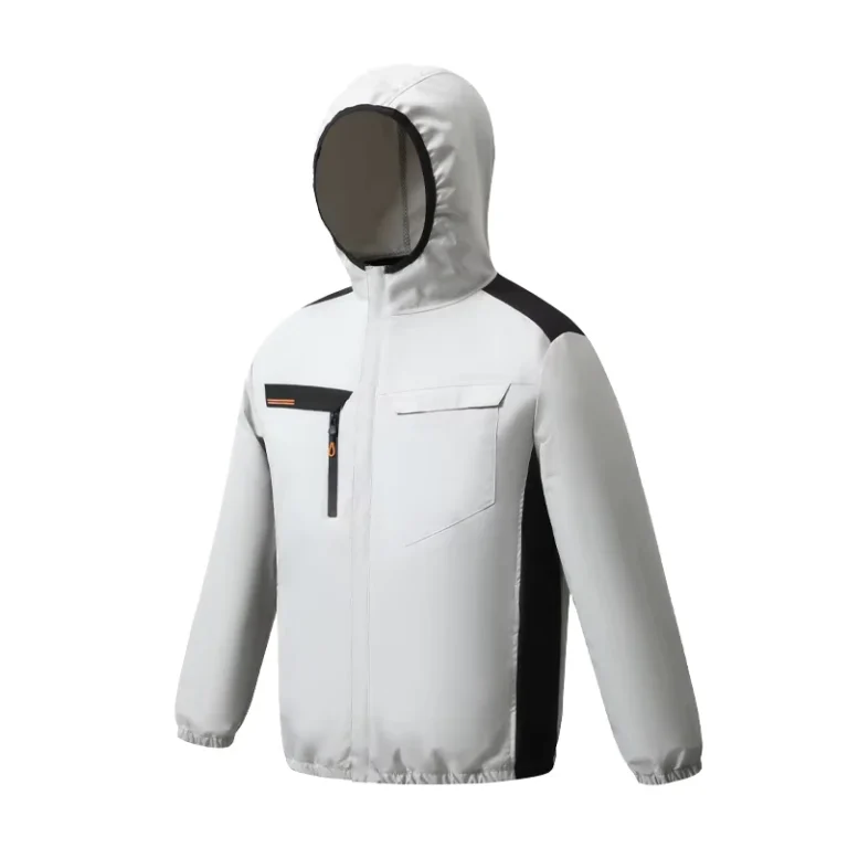 Summer-Thin-Hooded-Patchwork-Electric-Fan-Vest-Unisex-Cooling-Fishing-Heat-Protection-Long-Sleeve-Work-Jacket-Front