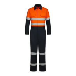 Summer Wear Resistant Breathable Work Uniforms Overalls with Hi Vis Reflective Taps Safety Workwear Coverall for Construction