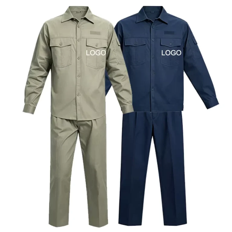 Summer-Workwear-Suits-Short-Sleeve-Cotton-Breathable-Sweat-Wicking-Work-Clothes-for-Industry-Warehouse-Work-Uniform