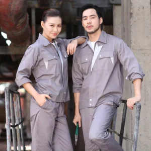 Summer long-sleeved cotton work uniform set
