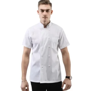 Sunyue Hotel Uniform Chef Jacket Half Sleeve Restaurant for Hotel and Restaurant High Quality Cotton Kitchen Cooking White Short
