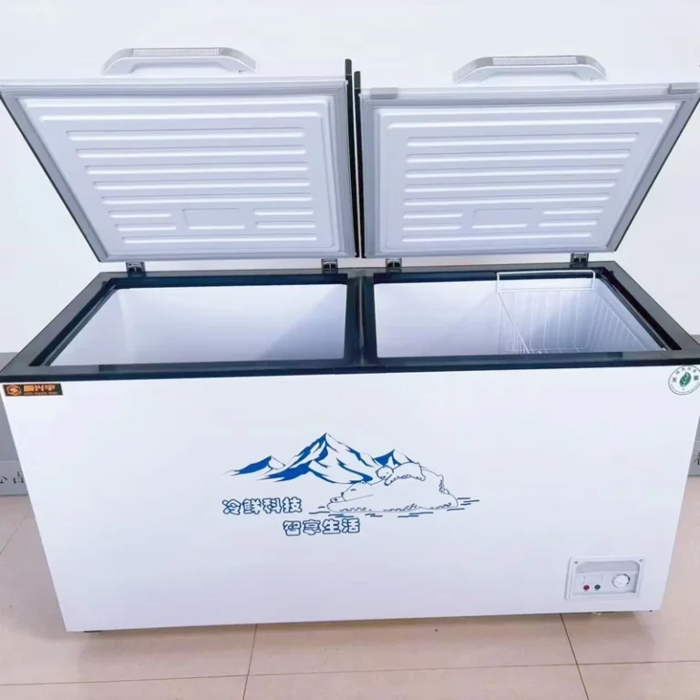 Supermarket-Horizontal-Single-Temperature-White-Top-Chest-Freezer-Compressor-and-Direct-Cooling-Freezer