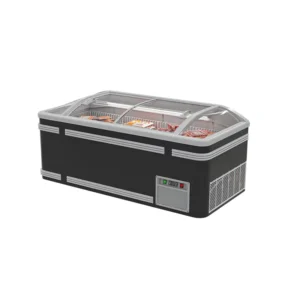 Supermarket Modern Commercial Chest Freezers Automatic Defrost Air Cooling Powder Coated Finish CE Certified Customizable Colors