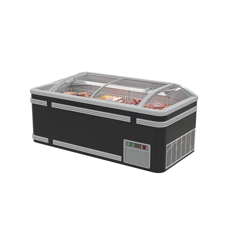 Supermarket Modern Commercial Chest Freezers Automatic Defrost Air Cooling Powder Coated Finish CE Certified Customizable Colors