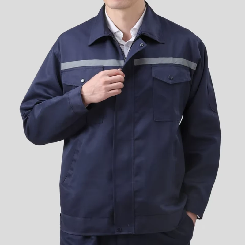 Supermarket Vest Custom Logo Breathable Polyester Flame-Retardant Workwear Clothing Supplier for Enterprise Group Service