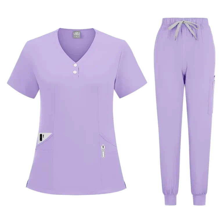 Suppliers-In-Stock-Unisex-Polyester-Dobby-Fabric-Nurse-Scrub-Uniform-Set-for-Pet-Hospital-and-Surgical-Use