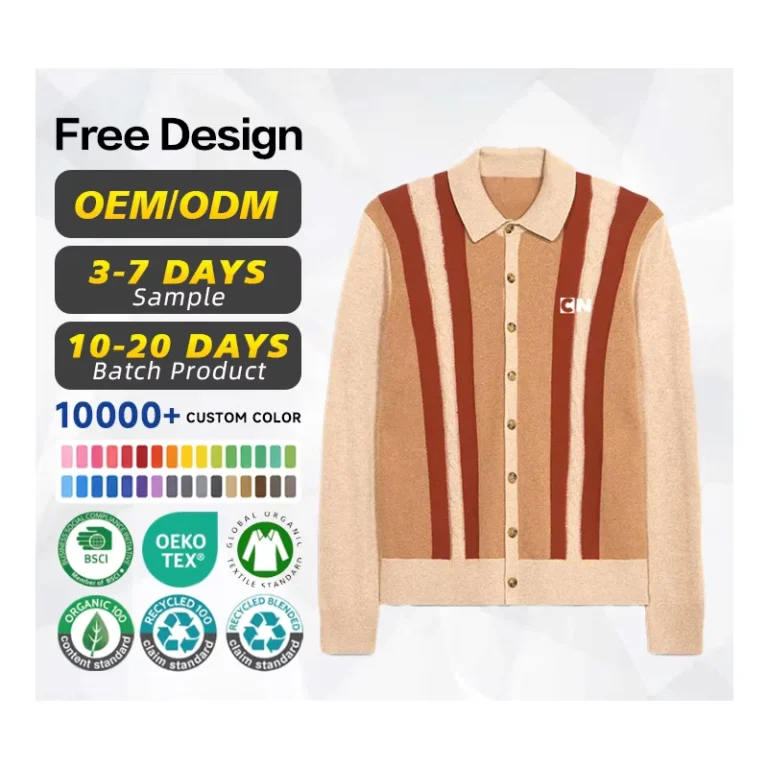 Sweater-Manufacturer-Custom-Logo-Men-Cashmere-Wool-Light-Weight-Knit-Cable-Plaza-Shirt-Vertical-Stripe-Sweater