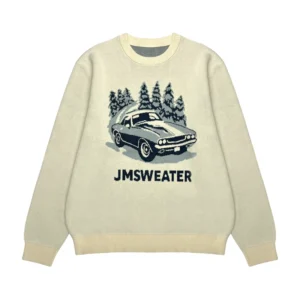 Sweater Manufacturer Custom Logo Men Cotton Graphic Jacquard Print Knitted Pullover Crew Neck Winter Sweater