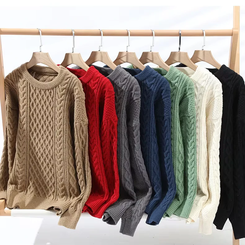 Sweater Manufacturers Men's Sweaters Turtle Neck Winter Knit Long Sleeve Custom Big Oversized Knitwear