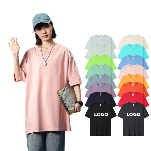 T-Shirt-for-Men-High-Quality-Streetwear-Short-Sleeve-Custom-Puff-Printing-Sport-Tee-Summer-Drop-Shoulder-Plain-t-Shirt