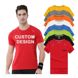 TIMAGOT 100% Polyester Knitted 180g Crew Neck Regular Fit T Shirt Casual Breathable Anti Wrinkle Quick Drying